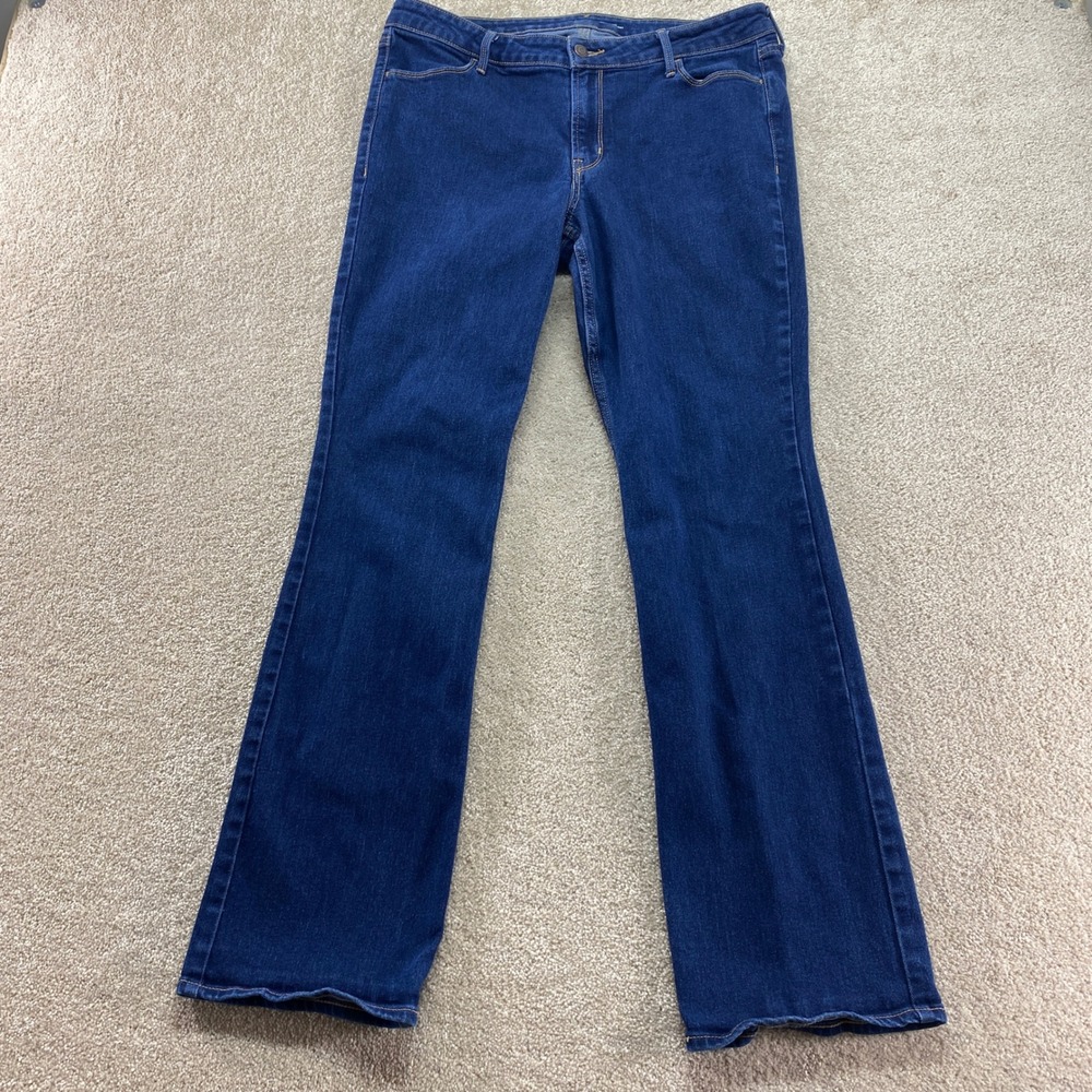 Old Navy Wow Boot-Cut Jeans Womens 14 Blue Mid-Rise Stretch Denim
